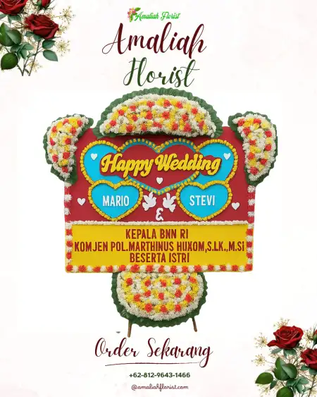 Papan Bunga Pernikahan Sarireja